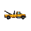  sprite of a tow truck  with a side view, with black limit line 