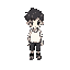 a young boy in the style of oneshot or undertale no outfit no hair just a blank character