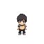 a young boy in the style of oneshot or undertale