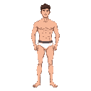 basic standard male with good physique in basic underwear.