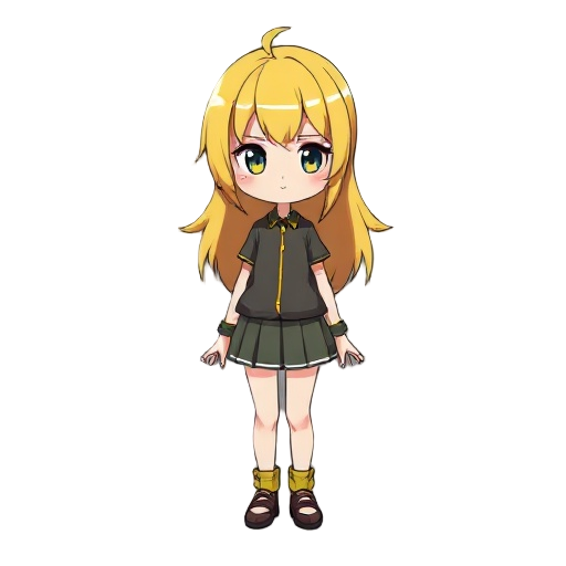 yellow hair girl 