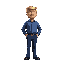 young donald trump in blue trousers