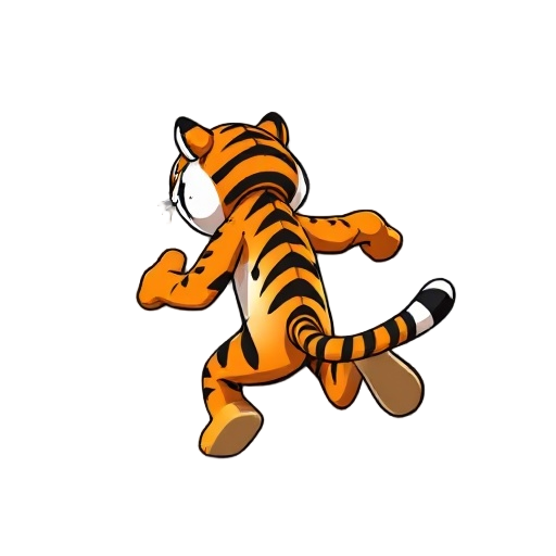 tiger backview run character