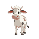 a cute farm cow inspired by studio ghibli