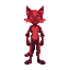 human red neon cat