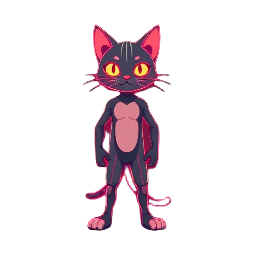 human neon cat
