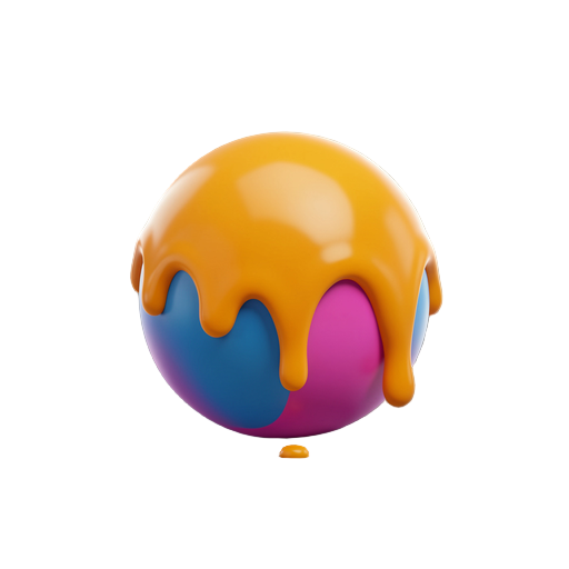 colorful round object with thick layer of wax coated