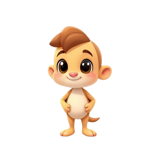 a character to place on a developer portfolio, character should be cute little, adorable and attractive, should look playful and perform basic movements