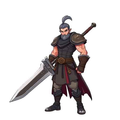 male berserk with big sword