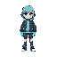 2d platformer cute water like ,cyberpunk,jacket on, high life 