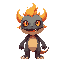 2d platformer cute monster ,fire like , high life 