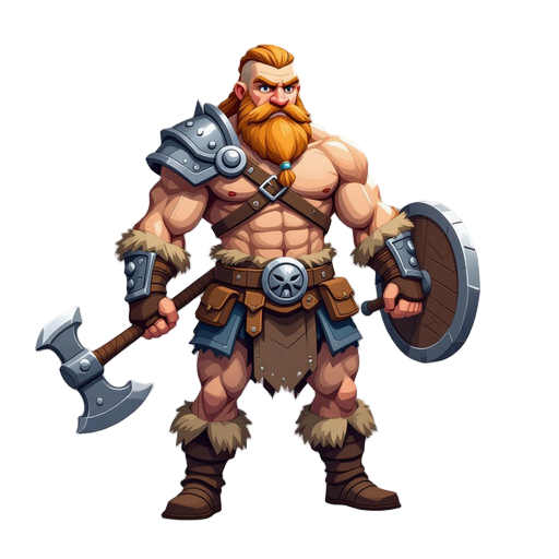 muscular medieval barbarian