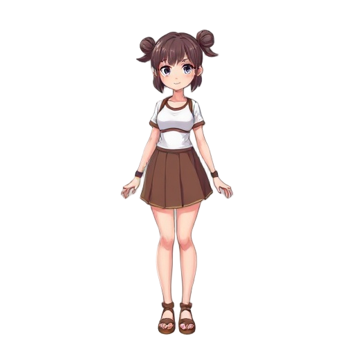 beautiful girl in skirt