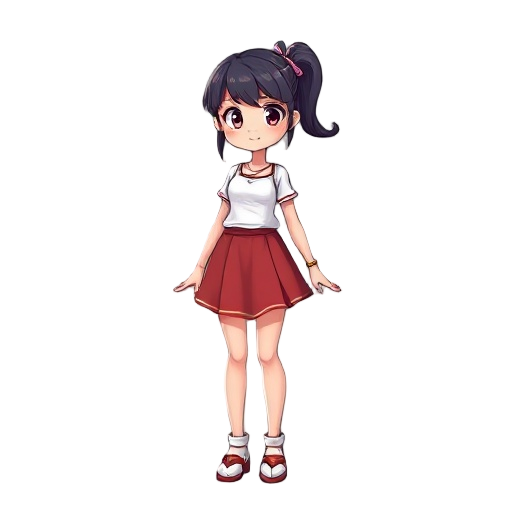 beautiful girl in skirt