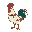  21 / 5.000 rooster with pointy tail