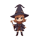 girl mini character wizard