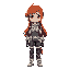 an extremely detailed, red-haired girl with a space explorer body, scifi style.