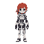 an extremely detailed, red-haired girl with a simple whire astronaut armor, scifi style with teal eyes and.