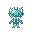 a simple cute space agent in teal