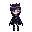 goth girl with blue eyes