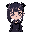 goth girl with blue eyes