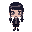goth girl with blue eyes