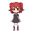 an red hair girl idle