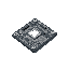 circuit board fragment, lying on the ground, front-top view, side view