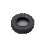 rubber tire, lying on the ground, front-top view, side view