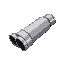 exhaust pipe piece, lying on the ground, front-top view, side view