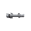 piston rod, lying on the ground, front-top view, side view