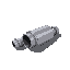 exhaust pipe piece, lying on the ground, front-top view, side view