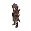 create a full-body isometric pixel-art character in the style of final fantasy tactics; 3.5-heads-tall sd proportions; facing down-right; 64–96 px canvas; transparent background; top-left lighting; soft painterly pixel shading; neutral battle-idle pose; s