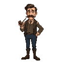 painting of a man with a mustache and a moustache holding a pipe, jules bastien lepage, jules bastien le - page, jules bastien - lepage, art jacek malczewski, serov, inspired by jules bastien-lepage, 