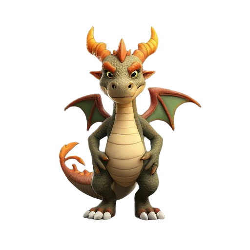 a dragon in a human body