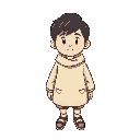 a cozy cartoon default character, just a human, lesser details, thick outlines
