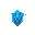 abstract armor sigil formed of floating light blue lines and digital particles,&nbsp;ethereal&nbsp;look