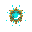 defensive symbol shaped like a magical circuit board, radiating cyan pulses