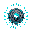 defensive symbol shaped like a magical circuit board, radiating cyan pulses