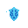 abstract armor sigil formed of floating light blue lines and digital particles,&nbsp;ethereal&nbsp;look