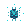 defensive symbol shaped like a magical circuit board, radiating cyan pulses