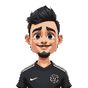 soccer player round black