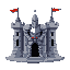 pixel art, castle theme, knight armour stand