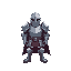 pixel art, knight armour stand