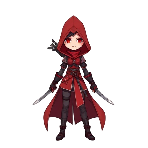 assassin girl red