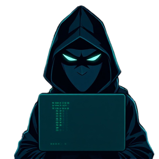 dark cinematic cover for “hackerise”. a hooded hacker in front of glowing monitors, face obscured by shadows and green code. room filled with cables, flickering lights, and digital noise. gritty cyberpunk tone, blue-green palette, dramatic lighting, reali