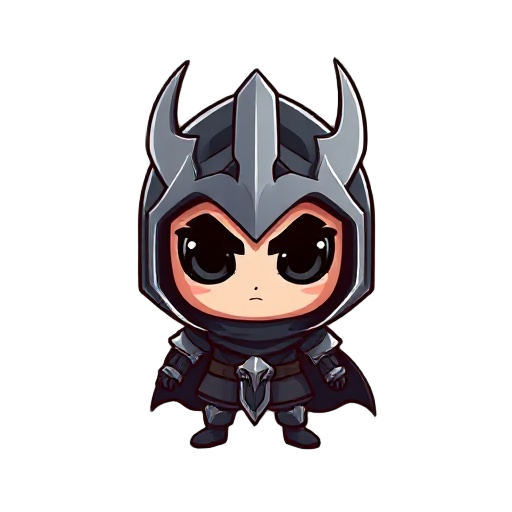 faça um personagem pequeno com uma mascara de folhas com uma adaga de madeira estilo hollow knight