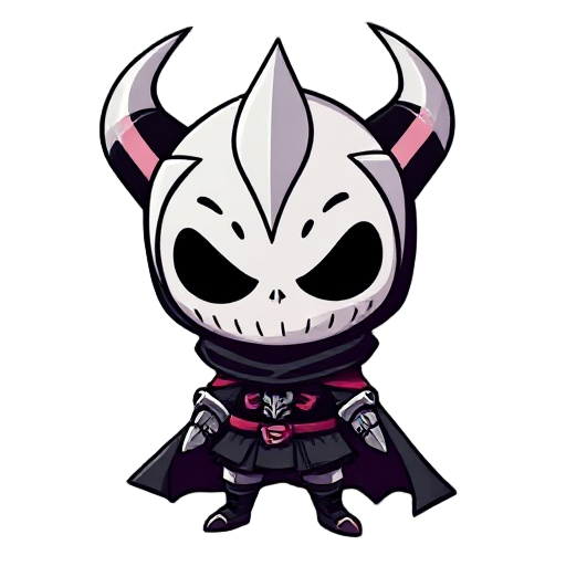 crie um personagem parecido com a mascara do hollow knight so que feito de folhas e vinhas