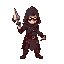create assassin 16 bits art for a role-playing game in the style of computer role-playing games from the 80s