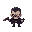 create a killer for a role-playing game in the style of computer role-playing games from the 80s in the 8-bit style, quite colorful and with the appearance of 1980s art, the heads must be small